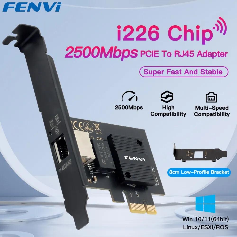 2500Mbps PCI-E Ʈũ ī, ⰡƮ ̴ 100, 1000, 2500Mbps, RJ45 LAN PCIe , Ʈ PC Win 10/11, I226 Ĩ